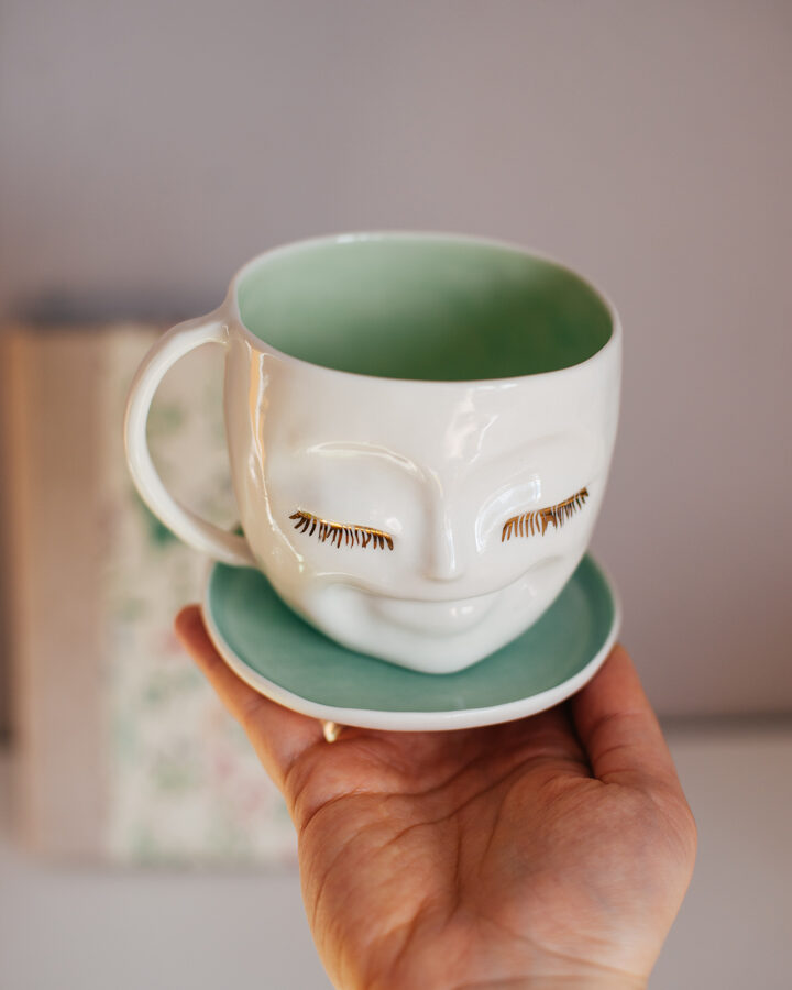 Colourful happy mugs | Porcelain