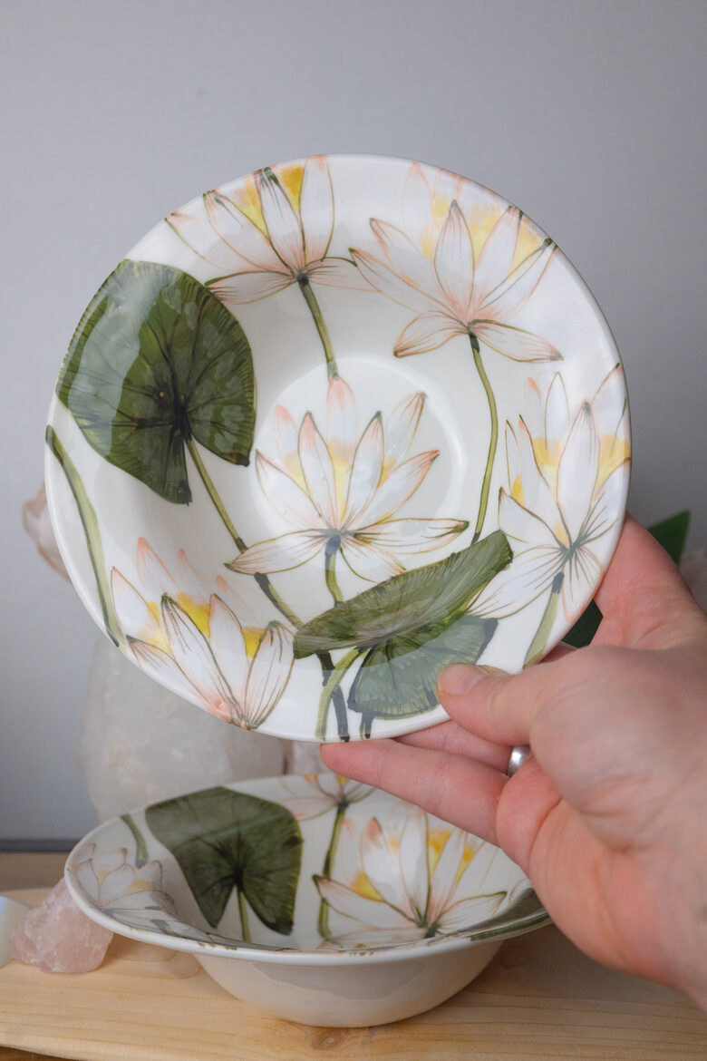 Ūdensrozes | Porcelāna bļoda