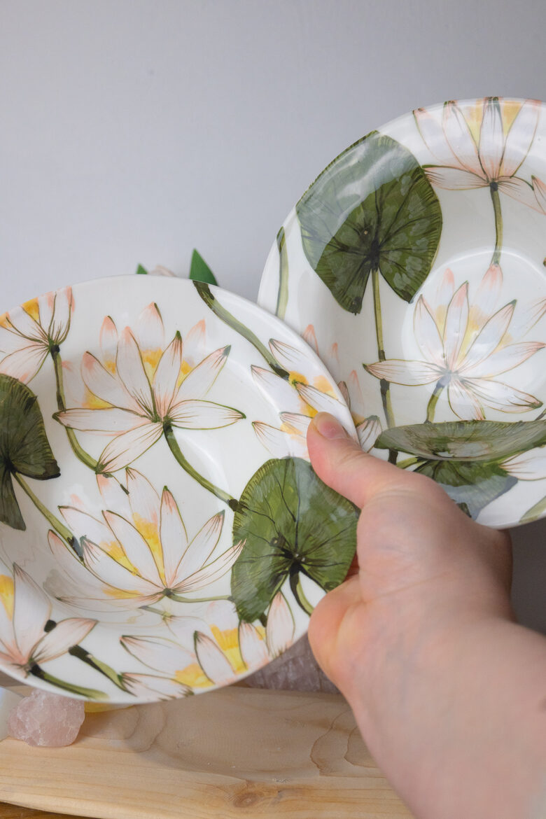 Ūdensrozes | Porcelāna bļoda