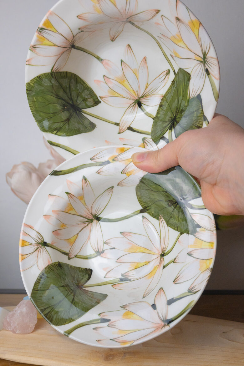 Ūdensrozes | Porcelāna bļoda