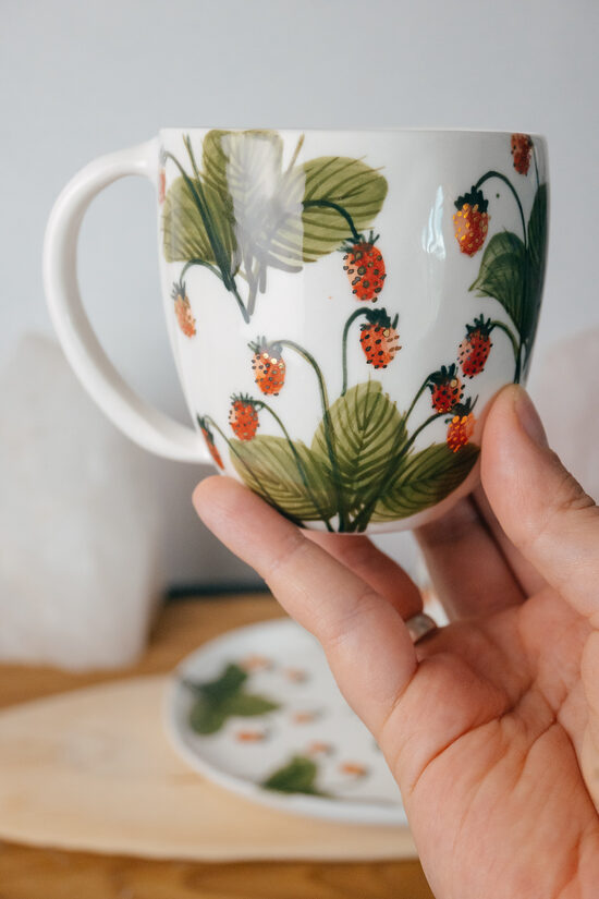 Meža zemenītes | Porcelāna krūze