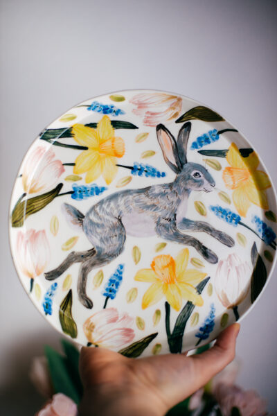 Pavasara Zaķis | Porcelāna šķīvis